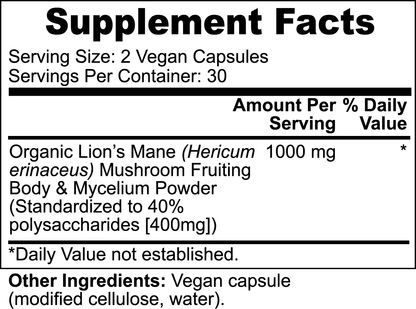 Lion's Mane Mushroom (60 Capsules)